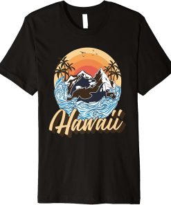 Orca Hawaii Retro Vintage Hawaiian Island Premium T-Shirt